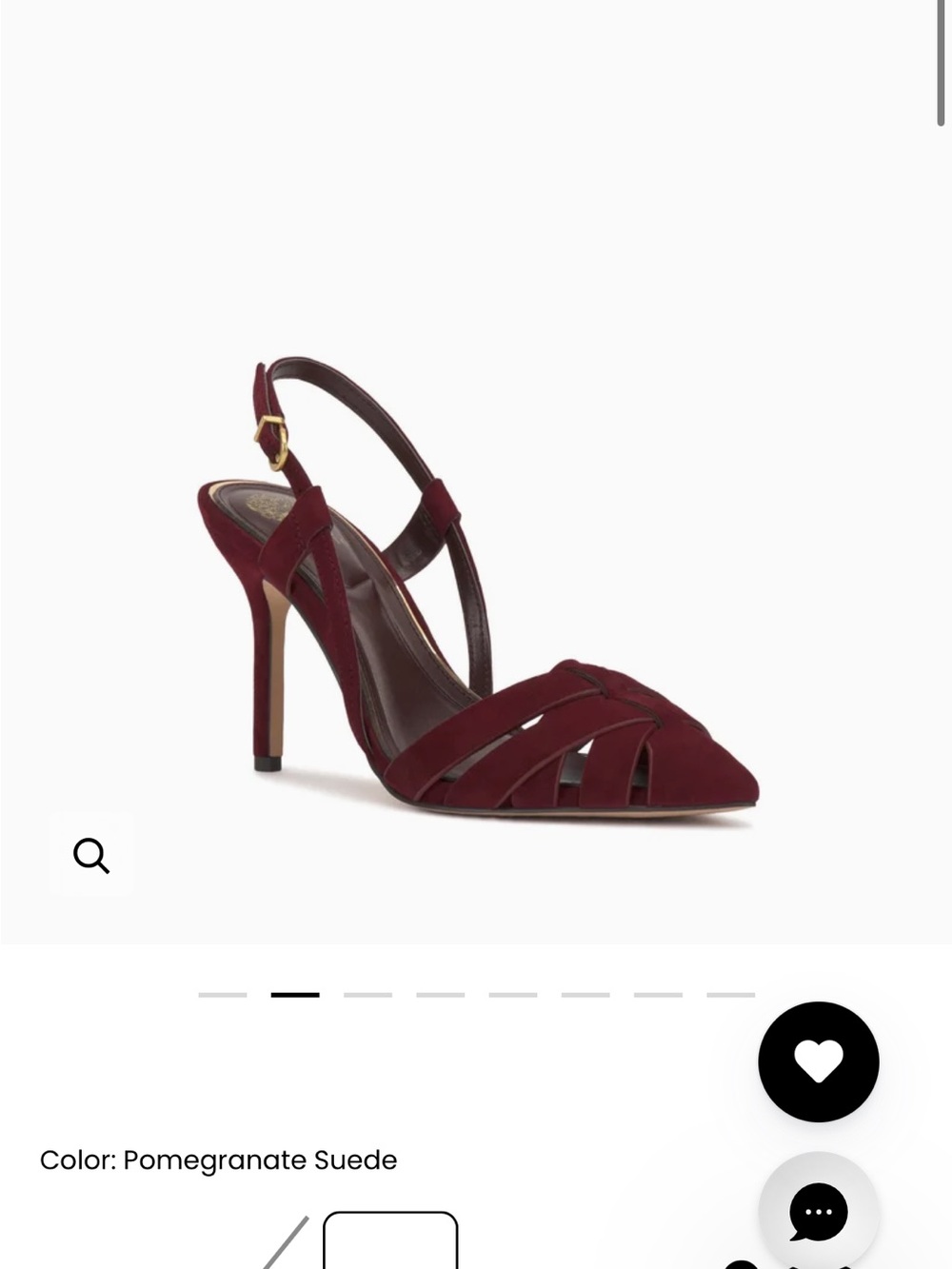 Vince Camuto Marsia Slingback Pump Strappy Heels Pomegranate US 7 W
